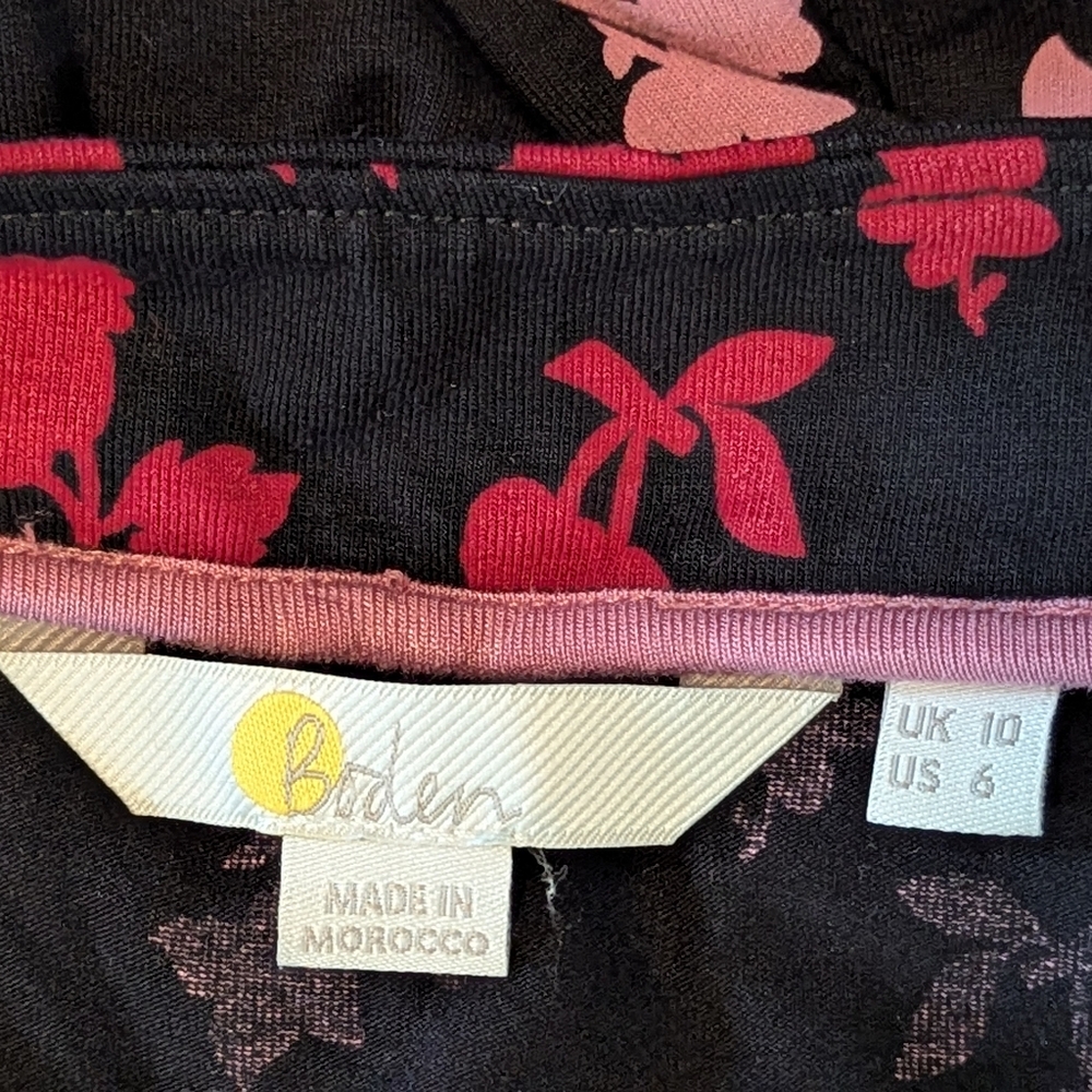 Boden Puff Sleeve Fitted Blouse Short Sleeve Sz 6 Small Excel Used Cond Romantic - Picture 2 of 4